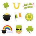 St. Patrick's Sticker Icons Royalty Free Stock Photo