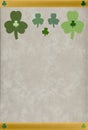St. Patrick textured shamrocks Royalty Free Stock Photo