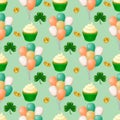 St. Patrick's Day seamless pattern Royalty Free Stock Photo