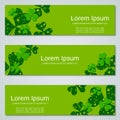 Happy St.Patrick`s Day retro style banners vector set Royalty Free Stock Photo