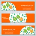 Happy St.Patrick`s Day retro style banners vector set Royalty Free Stock Photo