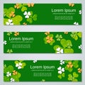 Happy St.Patrick`s Day retro style banners vector set Royalty Free Stock Photo