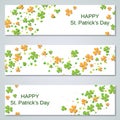 Happy St.Patrick`s Day retro style banners vector set Royalty Free Stock Photo