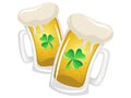 St patricks cheers beers illustration - Saint patrick isolated on a white background