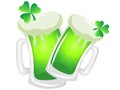 St patricks cheers green beers illustration - Saint patrick isolated on a white background