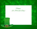 St Patricks day background with card