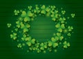 St Patricks day background design of clover leaves