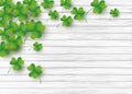 St Patricks day background design of clover leaves