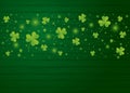 St Patricks day background design of clover leaves