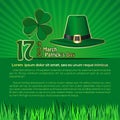 St. Patricks Day background with space for text. March 17th Royalty Free Stock Photo