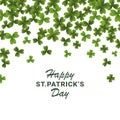 st patricks day banner clover gradient in illustration