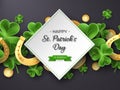 St. Patricks Day greeting holiday design. Royalty Free Stock Photo