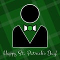 St Patricks Day card - figure, suit and bow tie