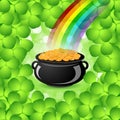 St. Patricks Day Cauldron with Gold Coins