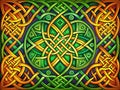 St Patricks Day Celtic Knotwork Background A Vibrant Vector Design for Cards Invitations and More Royalty Free Stock Photo