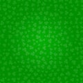 St Patricks Day clover. Green pattern of shamrocks. Decorative Vector illustration.