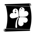 St patricks day clover paper pictogram