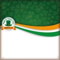 St Patricks Day Emblem Banner Cloverleafs