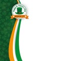 St Patricks Day Emblem Oblong Cover Shamrocks