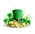 St Patricks Day Green clover background Royalty Free Stock Photo