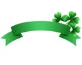 St Patricks Day Green clover banner Royalty Free Stock Photo