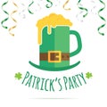 St. Patricks day greeting card design.