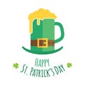 St. Patricks day greeting card design.