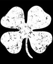 St Patricks Day grunge clover Shamrock white Royalty Free Stock Photo