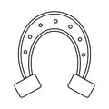 St patricks day horseshoe symbol thin line