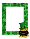 St Patricks Day Leprechaun Hat Pot of Gold Frame Royalty Free Stock Photo
