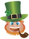 St Patricks Day Leprechaun Head Illustration Royalty Free Stock Photo