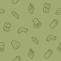 St.Patricks Day outline isometric pattern Royalty Free Stock Photo