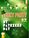 St Patricks day party poster illustration Royalty Free Stock Photo