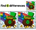 St. Patricks Day Pot Of Gold Find The Differences