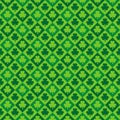 St. Patricks day rhombus seamless pattern. Green checkered background. Saint Patricks backdrop. Vector template for Royalty Free Stock Photo