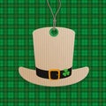 St Patricks Day Sale Price Sticker Hat Tartan