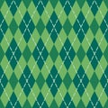 St. Patricks Day Seamless Pattern Green Argyle