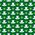 St. Patricks Day seamless pattern. Green Saint Patricks Day backdrop. Vector background for textile, fabric, wallpaper Royalty Free Stock Photo