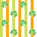 St. Patricks Day Seamless Pattern Irish Flag Royalty Free Stock Photo
