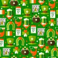 St patricks day seamless pattern