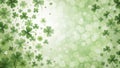St Patricks Day Spring Celebration Elegant Shamrock Pattern Background for Customizable Invitations Posters and Royalty Free Stock Photo