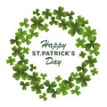 st patricks day square banner clover ring gradient vector Royalty Free Stock Photo