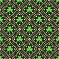 St Patricks Day Themed Shamrock Leaves Pattern