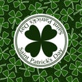 St Patricks day vector greeting card cover design