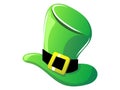 St patricks green hat illustration - Saint patrick isolated on a white background