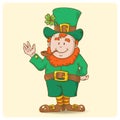 St. Patricks Leprechaun in top-hat alone