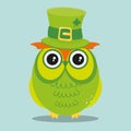 st patrik owls with hat 02 Royalty Free Stock Photo