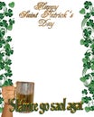 St Pattys Day Irish Toast Border