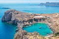 St Paul Bay. Lindos, Rhodes, Greece Royalty Free Stock Photo