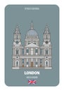 St Paul Cathedral in London, UK. Architectural symbols of European cities